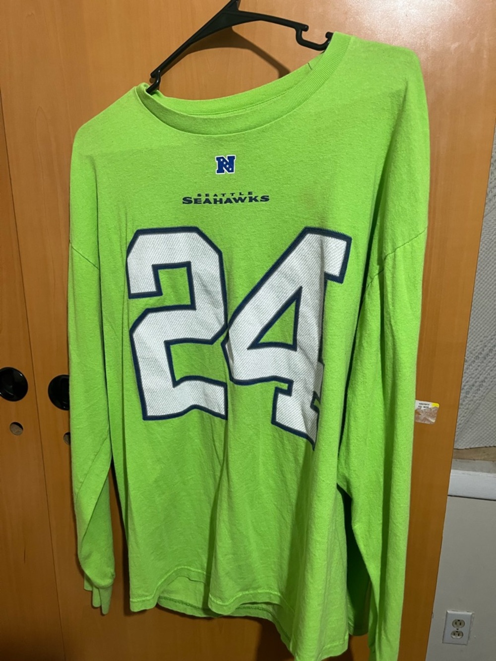 Team Apparel Neon Green NFL Fan V-Neck Shirt